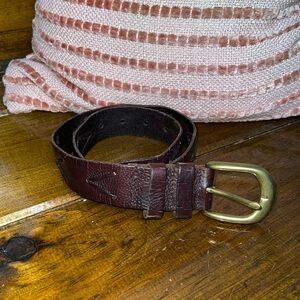 Express Brown Leather Belt- Small